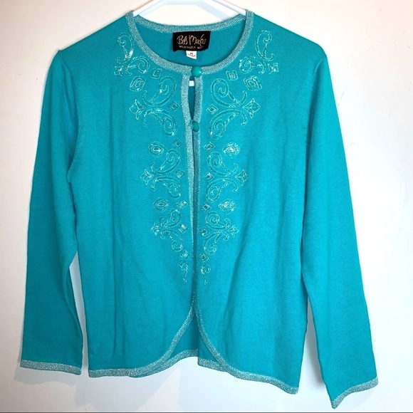 Bob Mackie Wearable Art Cardigan - Picture 1 of 8